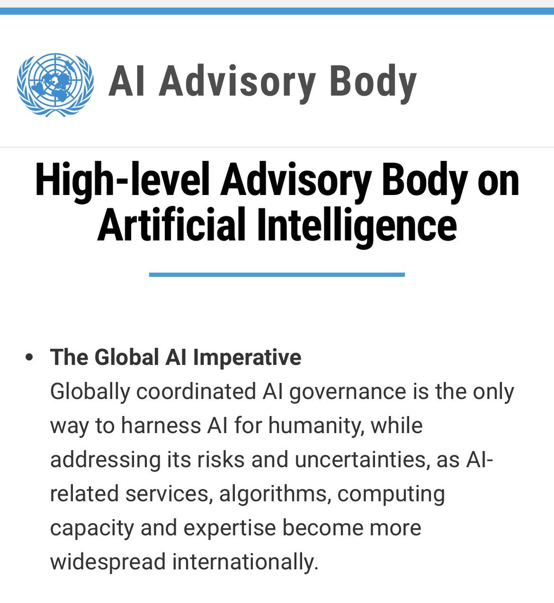 Looking forward to working on one of the most pressing questions of our time: how to governing AI globally. I am honored to serve on the UN Secretary General’s High-Level Advisory Body on AI with these esteemed people from all corners of the world ↘️ un.org/en/ai-advisory…
