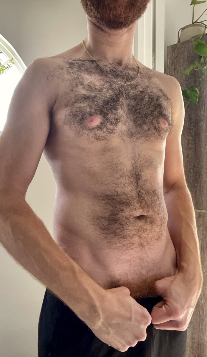 BJames7787's tweet photo. #WFH is always better shirtless, in my opinion. What do you think? #gingerpubes #gayphilly https://t.co/lxL2TAEMYD