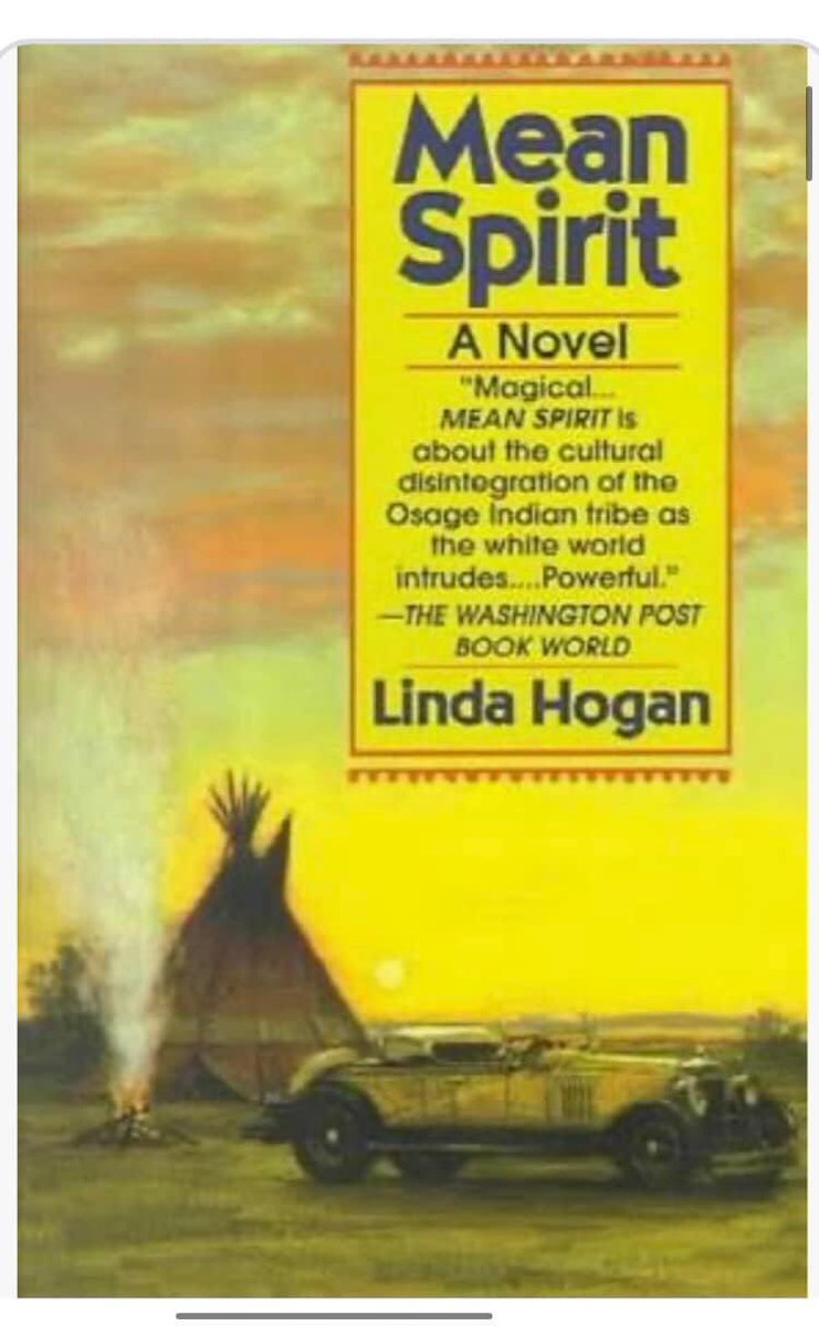 EmmyNawjoopinga's tweet photo. Books about the Osage murders from a Native perspective that you should read: A Pipe for February by Charles RedCorn (Osage) published 2005

Mean Spirit by Linda Hogan (Chickasaw) published 1991

The Deaths of Sybil Bolton by Dennis McCauliffe Jr. (Osage) published 1994 https://t.co/h4Z10DDYoC