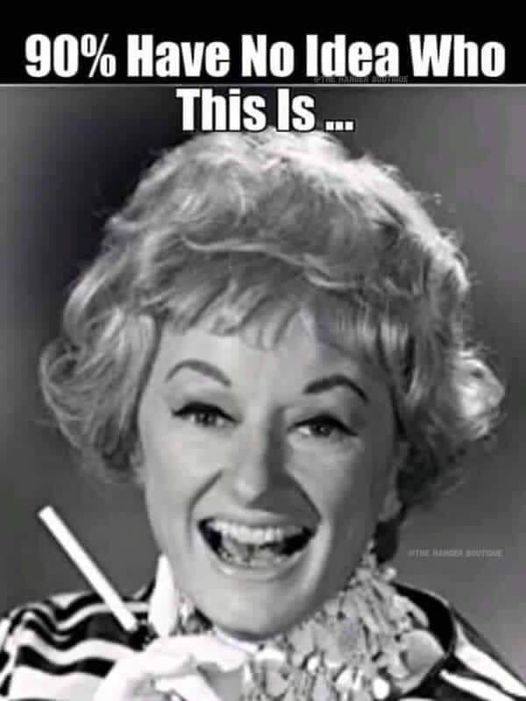 I wonder if I helped will today's trending of comedian Phyllis Diller into being. I was just thinking of her straight-to-video turn as Miss Poopinplatz (ask your friends who know Yiddish) in the 1991 horror-ish film opposite Norman Fell. 

Yes, really.