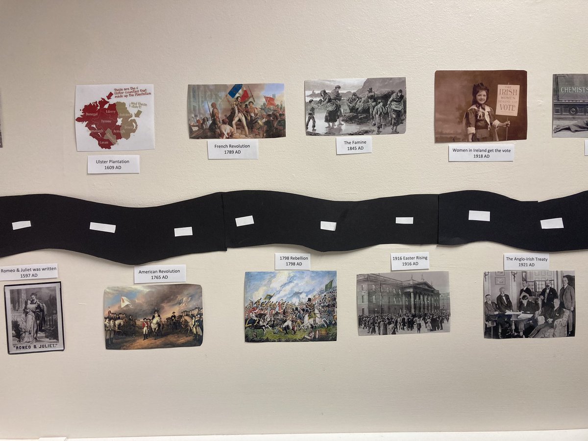 2nd year History created a ‘Highway through History’ for Open Night!! 🛣 🕰 It has been a wonderful visual aid for all students! 🤩🤩

@Sandym0untPark 

#histed #histedireland #JChist #jchisted