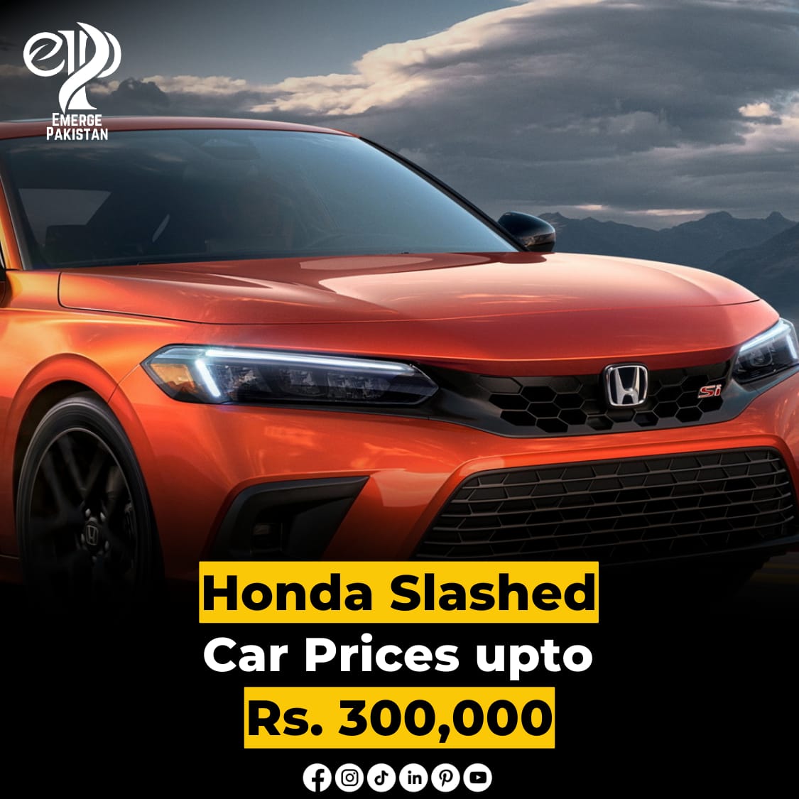 Rev up your excitement!  Honda is making dreams come true with car prices slashed up to Rs. 300,000. Your journey to affordable luxury starts here! 
#HondaDeals #AffordableRides