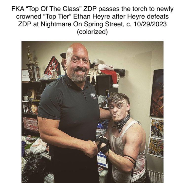 HeyreMan's tweet image. Before they called me “Mr. LARGER THAN LIFE”, in my football days they called me “Captain Insano” (for obvious reasons), but this Sunday they’ll call me “the Top Tier of Grindhouse Pro Wrestling”. 

#ProWrestling #CaptainInsano #WrestlersNetflix #TNA #Midwest #Grindhouse #BIGTIME