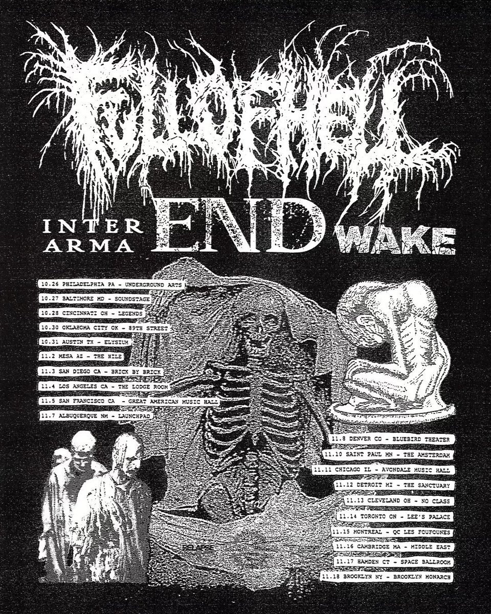 OUR TOUR WITH FULL OF HELL BEGINS TONIGHT IN PHILLY @ UNDERGROUND ARTS — DOORS AT 7 PM 

THE SIN OF HUMAN FRAILTY RELEASES TOMORROW 

Tickets: 
yourfuckingend.com/tours
