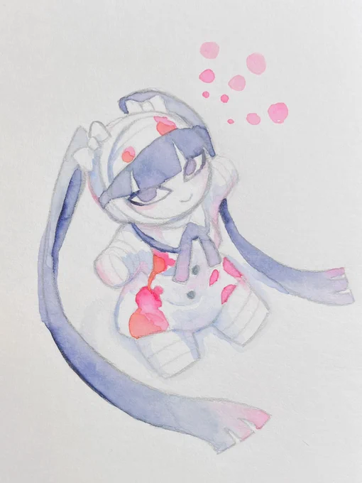 今日の配信で描いたアグちゃんとメンバイ 