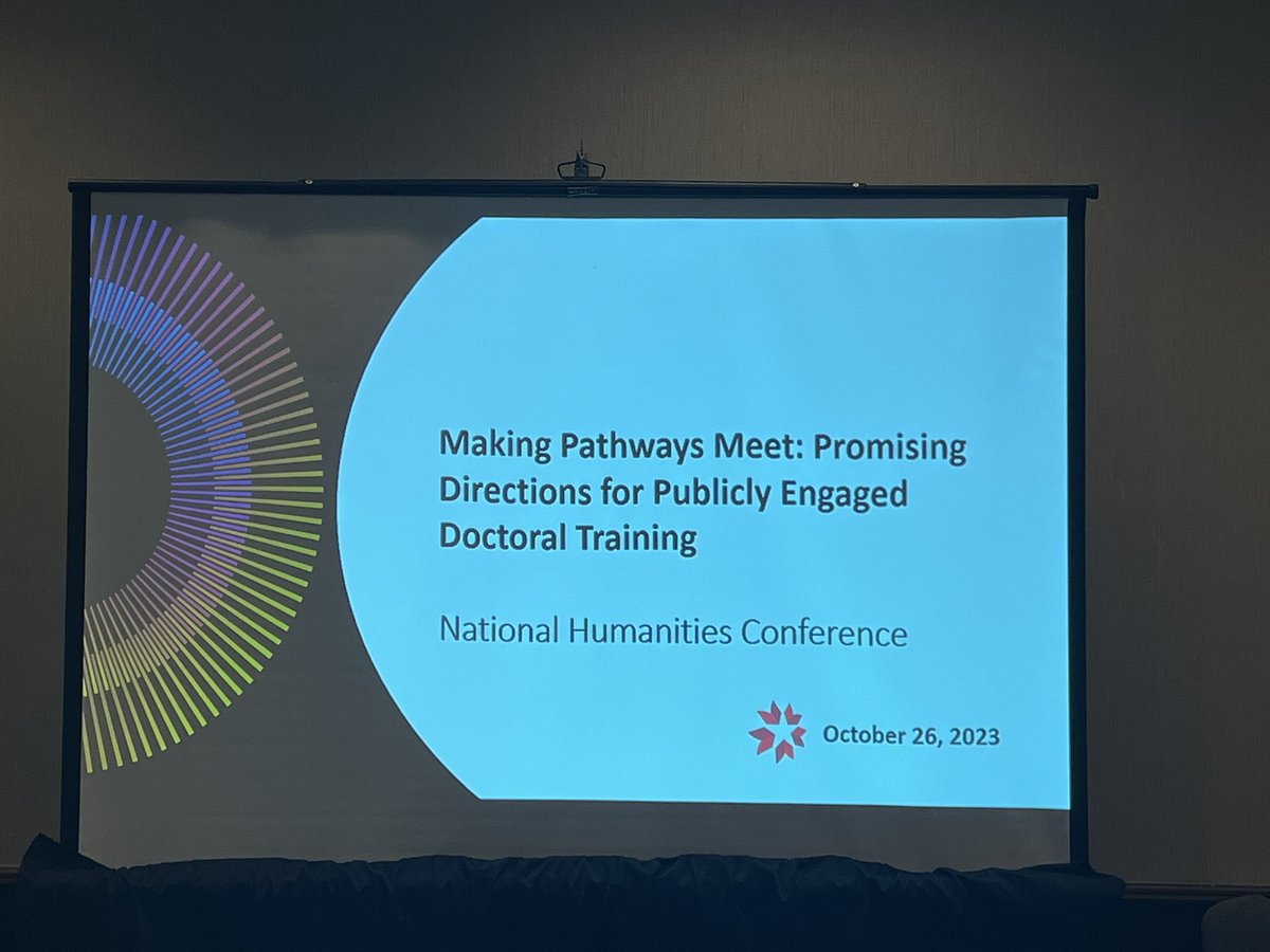 Excited to be attending the National Humanities Conference with @nandi_pointer and reflecting on our work for the forthcoming @ACLS1919’s guide for innovation in doctoral education