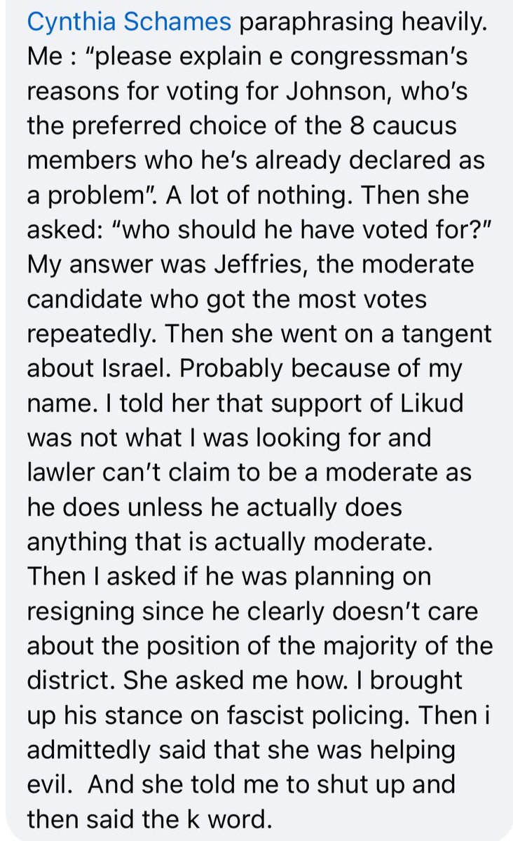Just in case you wondered who is representing New York’s congressional district 17, <a href="/RepMikeLawler/">Congressman Mike Lawler</a> has a staffer who called a Jewish constituent a K-word slur today on the phone.
