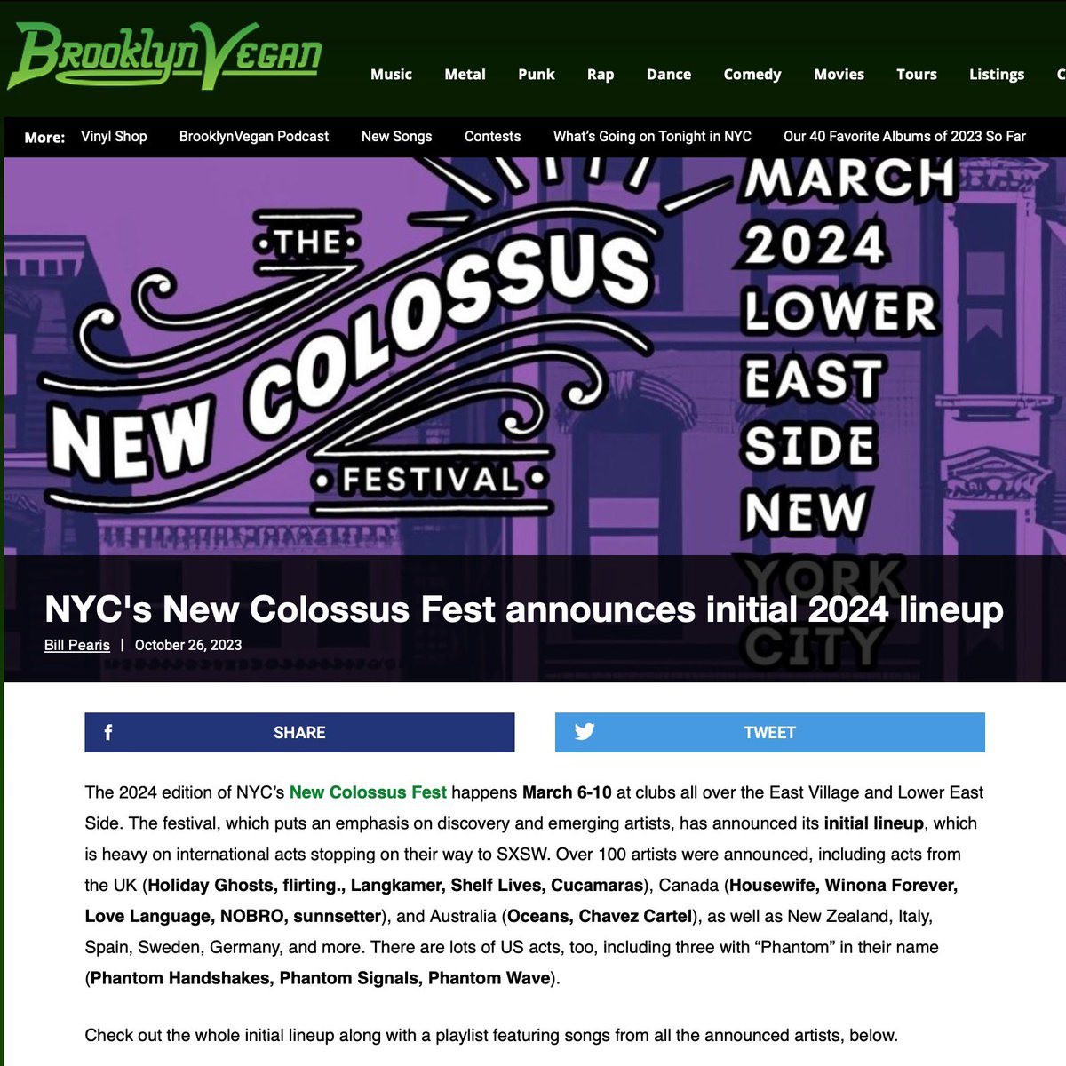 flirting. | ๐ค (@actualflirting) on Twitter photo โจ new: we are beyond excited to announce weโre returning to New York City in 2024 for <a href="/NewColossusFest/">New Colossus Fest</a>. โจ new: we are beyond excited to announce weโre returning to New York City in 2024 for <a href="/NewColossusFest/">New Colossus Fest</a>.