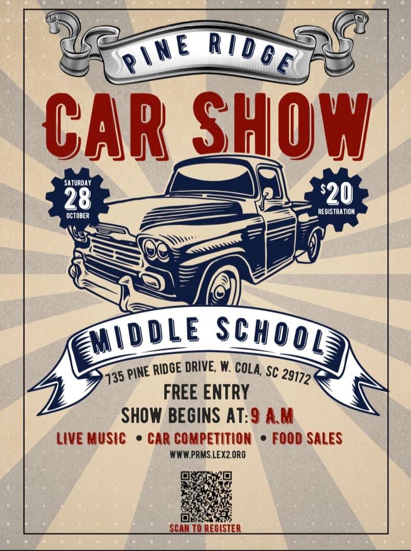 PRMSGOLD's tweet photo. PRMS Student Council is hosting a car show this Saturday, Oct. 28 from 9-1. There will be food, car competitions, trophies and more! We will have live music from local musician, Jeff Liberty!

We would love to have a great turn out and see y’all there! @LexingtonTwo https://t.co/FHyBGcUsRE