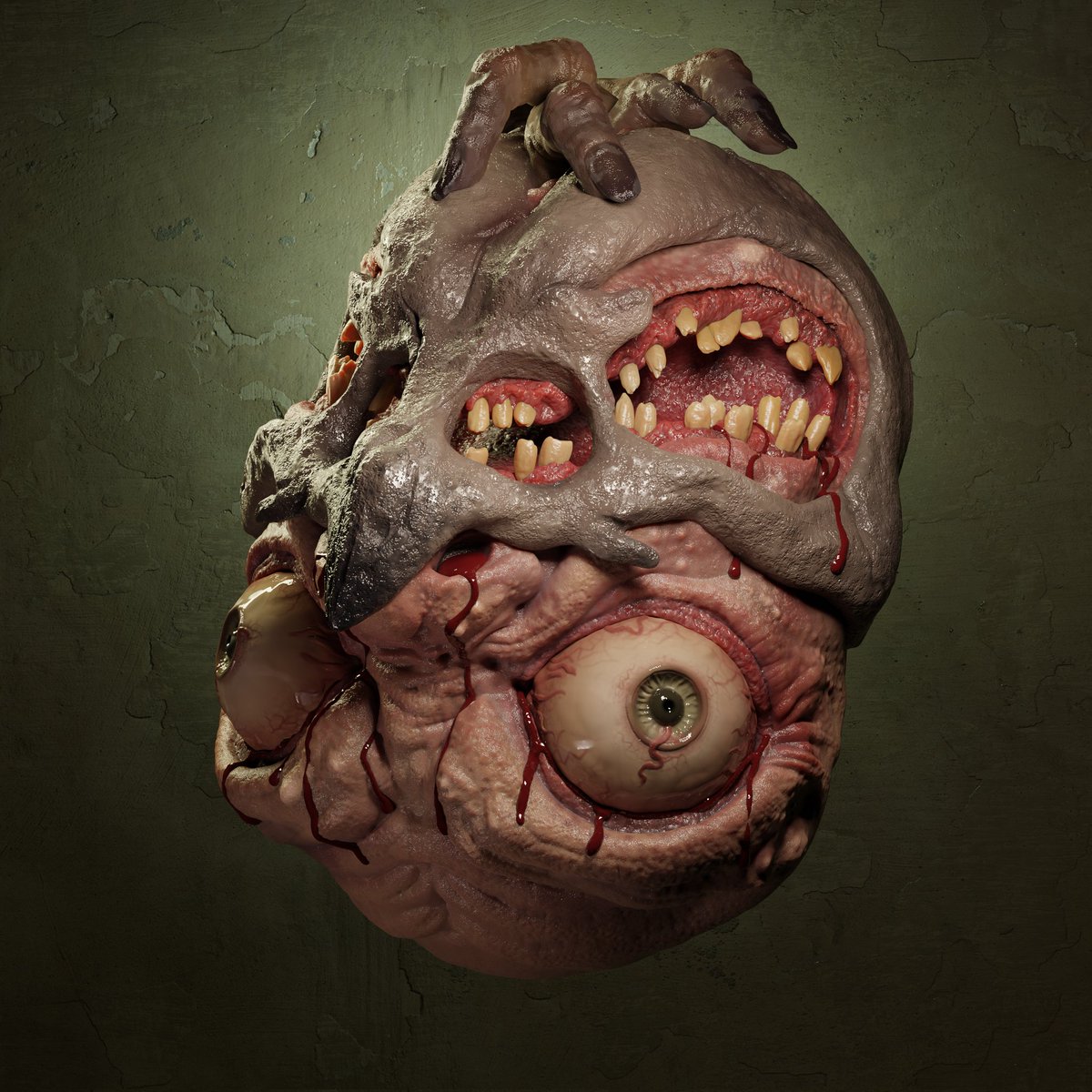 Chimken 15/24

Here's my contribution to this awesome collaboration! It was such a blast working on this and seeing everyone's masks! Make sure to go check them out!

Huge thanks to <a href="/f_intothevoid/">franck besançon🩸Artbook available!</a>.art for hosting it and <a href="/hartmanns_art/">Steffen Hartmann</a> for bringing me on. 

#ell #descentintohell