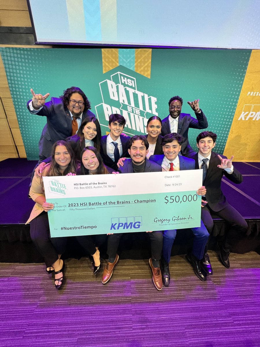 “We're taking people who normally would have never been inside of tech, never had these opportunities, and their lives are being transformed.” In their first time competing, @UTAustin’s Product Prodigy team won first place and a $50,000 scholarship at @HSIBotBrains, a national