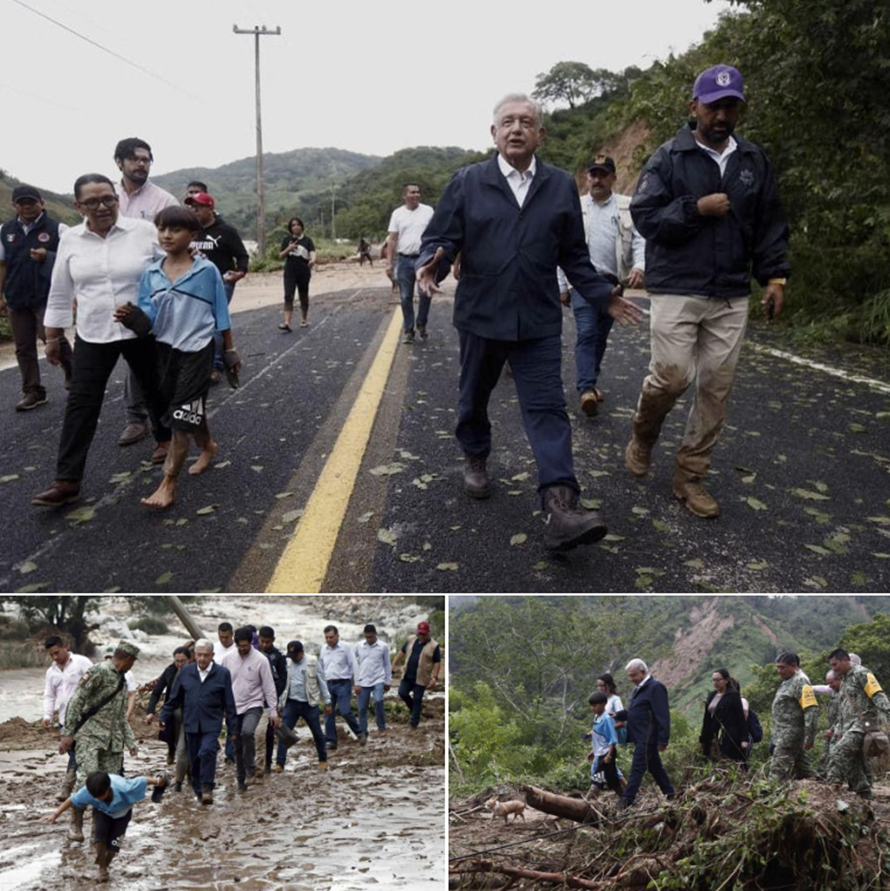 elgatopolitico_'s tweet photo. 🔴🔴 NO hay límites de presupuesto para apoyar al pueblo, anuncia AMLO hoy, tras ayer recorrer la zona afectada por el huracán Otis.
Y ordena de inmediato un programa de reconstrucción para todas las casas de todos los afectados, desde ciudadanos, hasta pequeños comerciantes y agricultores.
No existe ya el FONDEN, pero el fondo para emergencias no solo está disponible, sino que es ilimitado. Todo el apoyo al Presidente.