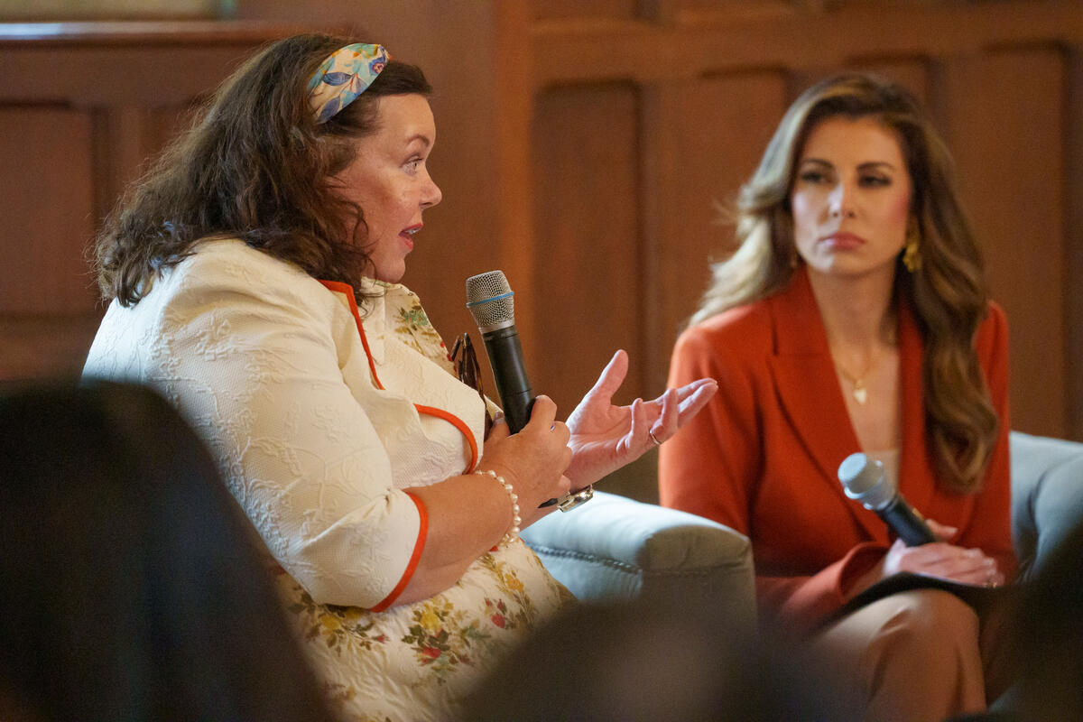 Chancellor Diermeier welcomed @KarenPierceUK, British ambassador to the US, and @MorganOrtagus, former spokesperson for the US @StateDept, to campus on Oct. 23 for a fireside conversation around critical global issues.