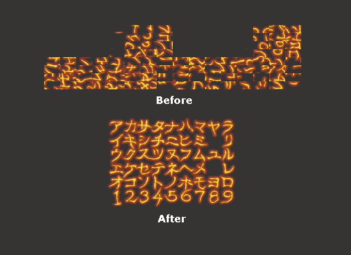 hgfantrans's tweet photo. Small update - Many of the 4bpp textures in the game are stored as a scrambled pattern of 32x16 tiles. Our graphics tool now properly support this so we can easily replace them with English-language graphics! https://t.co/OIalOo26Ow