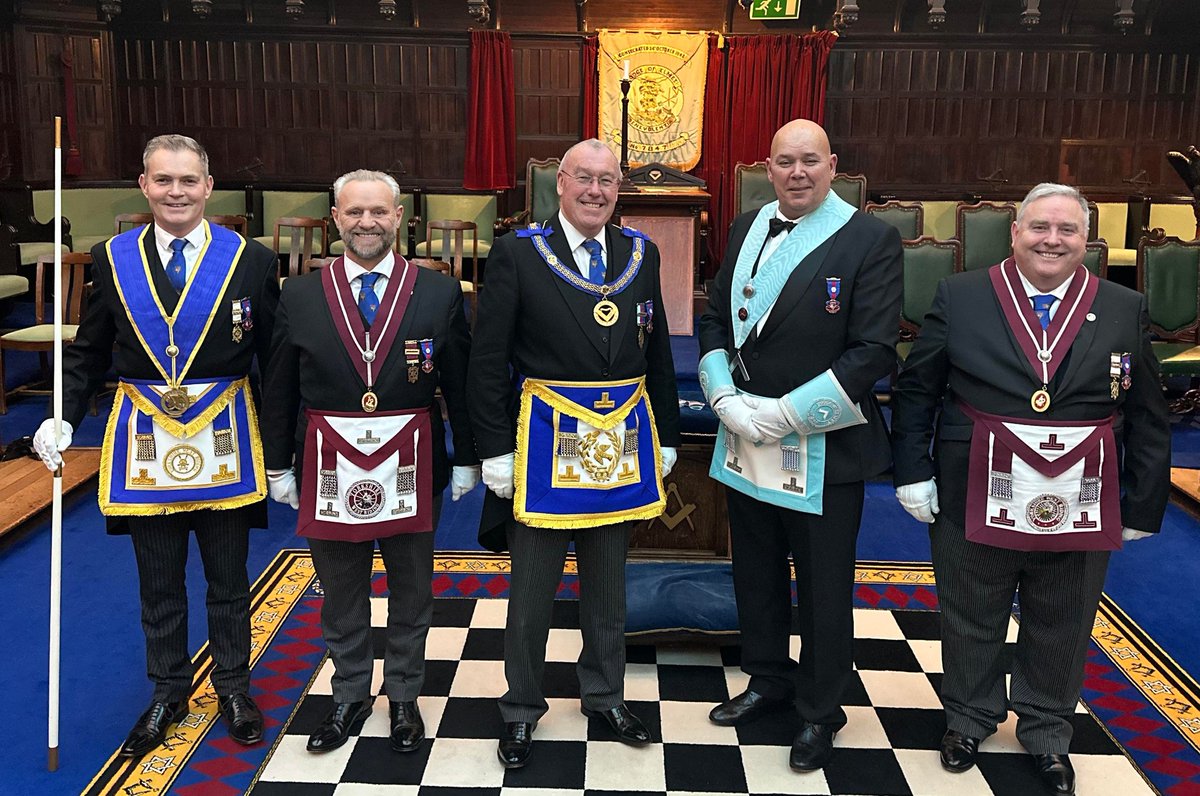 Many thanks to the The Assistant Provincial Grand Master, W Bro. Dr. Andrew L. Wright PSGD for attending, W Bro David Roberts,  APGDC for making the evening run smoothly and the Company of Past Provincial Stewards for swelling our numbers.