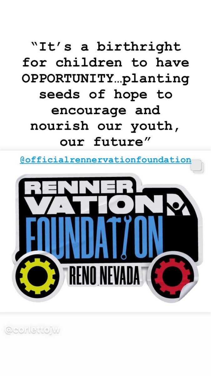 Planning a couple fun events the kids this holiday.  Let’s be loud with our actions, and together we can move mountains #officialrennervationfoundation