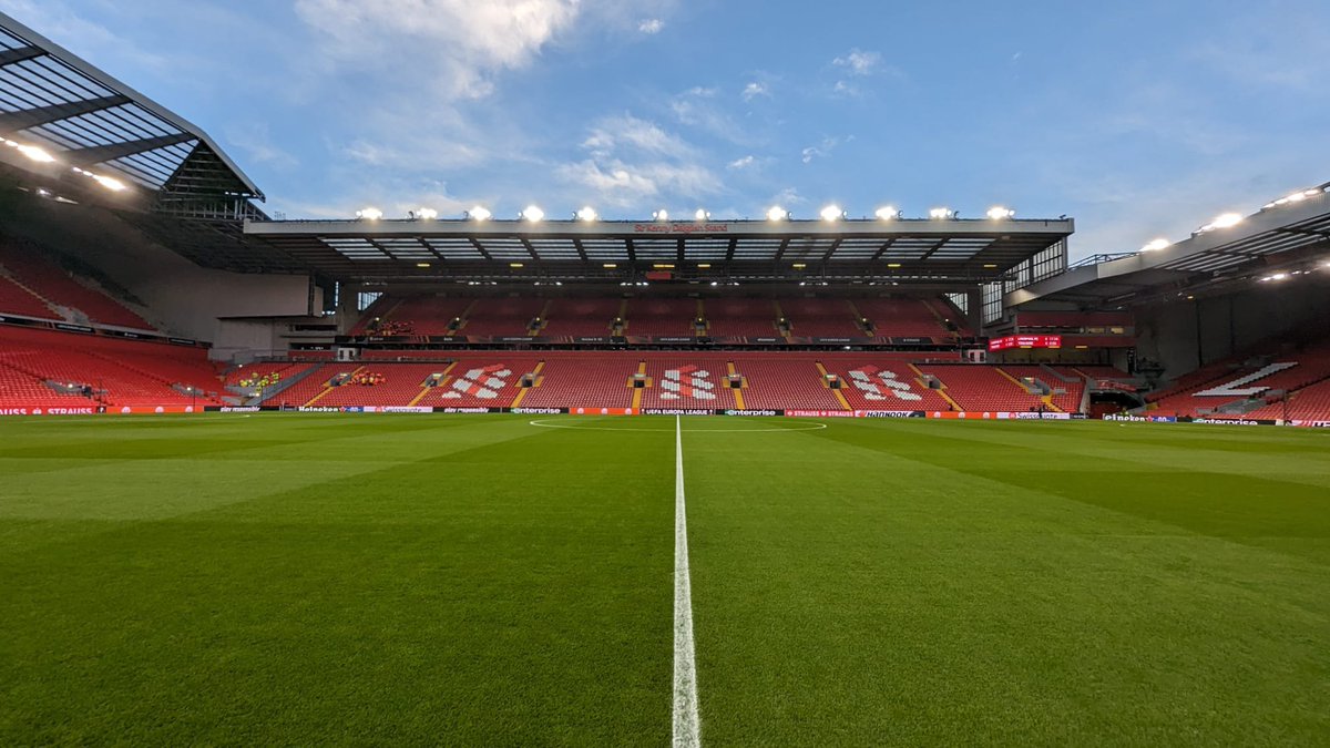LFC's tweet image. All set for #LIVTFC 💡