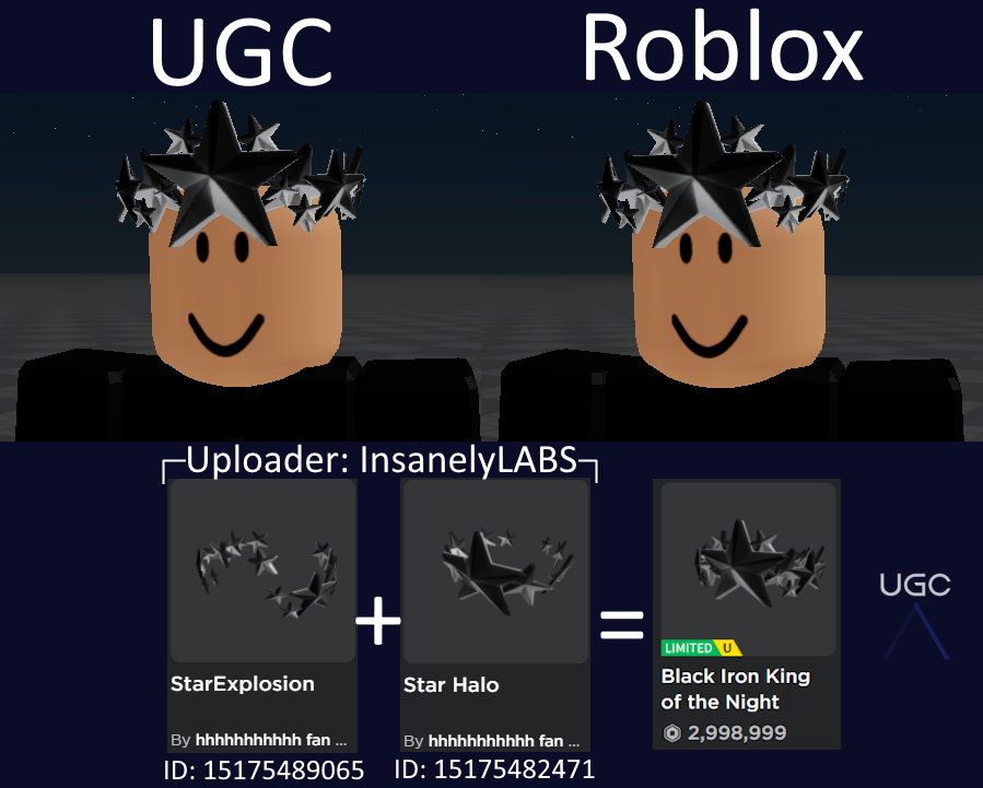 Peak” UGC on X: UGC creator Indy1131 uploaded a knockoff of the limited  Emo King. #Roblox #RobloxUGC  / X
