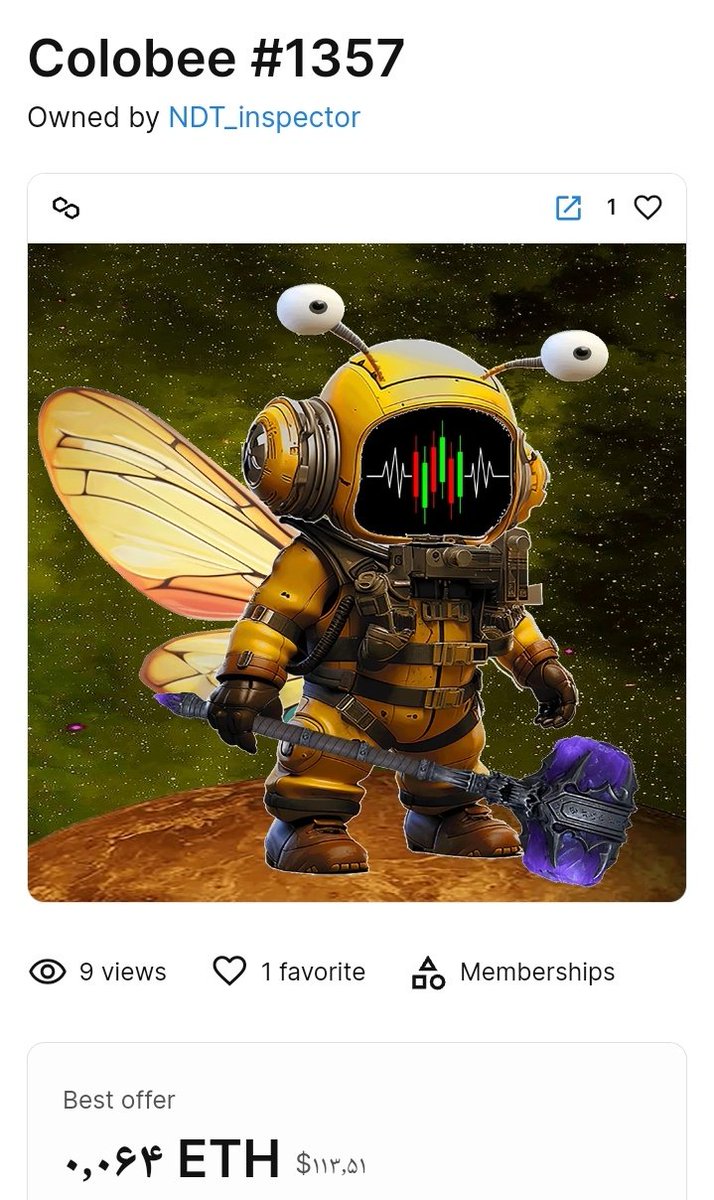 cloobeenft's tweet photo. nft number 1357 was also sold If you are looking for nft for investment, colobee collection is one of the best collections🤑🤑
#NFTcollections
#NFTartist
#investing
#Staking
#POLYGON
#PolygonNFTs #BTC 
#ETH #artist #colobee #coin #opensea https://t.co/ODET8cmacA