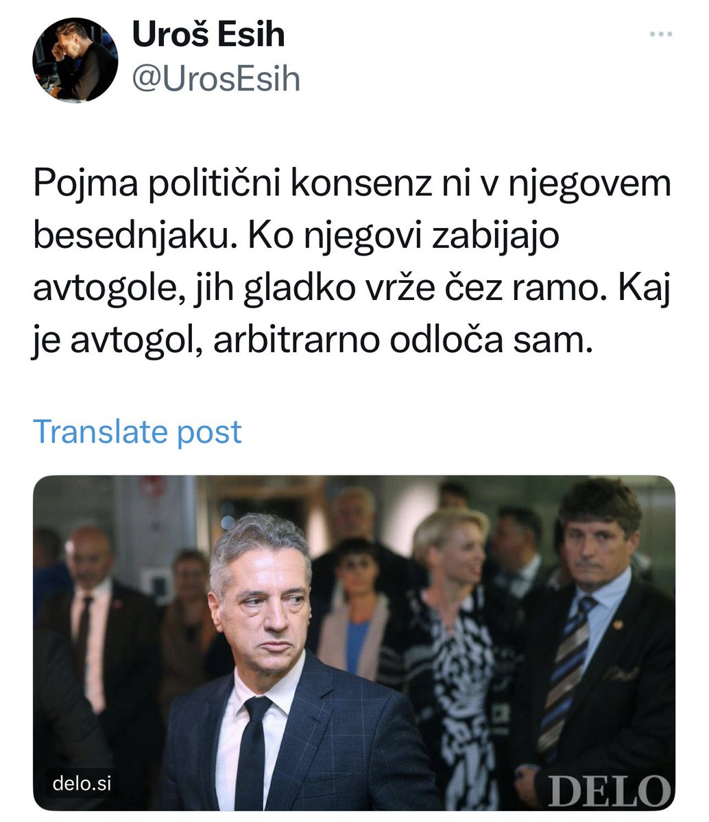 BojanPozar's tweet photo. Ko #Esih postane tipičen janšist. https://t.co/wM0yYMv93g