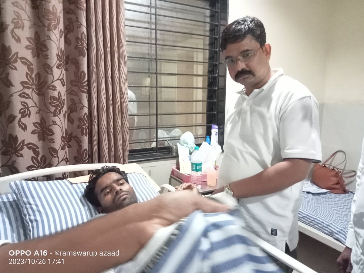BheemArmycg78GS's tweet photo. भीम आर्मी भारत एकता मिशन, के राष्ट्रीय अध्यक्ष माननीय विनय रतन सिंह जी, भीम आर्मी छत्तीसगढ़ प्रदेश अध्यक्ष माननीय राजकुमार जांगड़े जी से मिलने छत्तीसगढ़ पहूंचें। हास्पिटल पहूंच कर उनके स्वास्थ्य के बारे में जानकारी लिए। https://t.co/AWKGtwWA4L