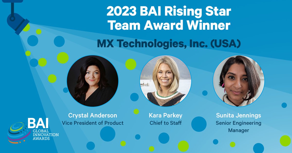 We're truly honored to have three of our phenomenal team leaders named in <a href="/BAI_Info/">BAI</a>'s 2023 Rising Star Awards! Congratulations to <a href="/CAndersonMX/">Crystal A</a>, <a href="/karasparkey/">Kara Parkey</a>, and <a href="/sunitaslc/">Sunita Jennings</a> for this recognition of your impact on and passion for innovation. Full list: bai.org/global-innovat…