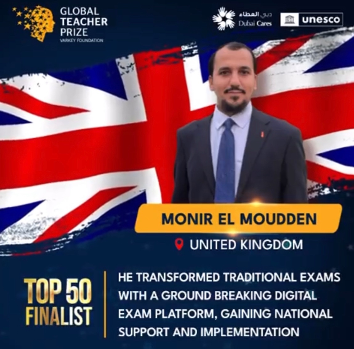 🌟 Absolute honour to be amongst the Top 50 Finalists of the #GlobalTeacherPrize 2023, representing teachers in the United Kingdom 🇬🇧 in partnership with @UNESCO and @DubaiCares

Read my story - globalteacherprize.org/news/global-te…

#TeachersMatter #UKTech50 #GETAs23 #DL100 #EdTech