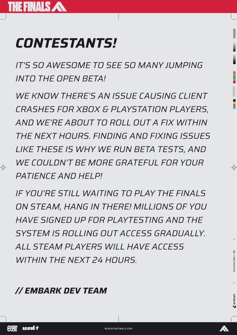 A message from the team 👇

#REACHTHEFINALS