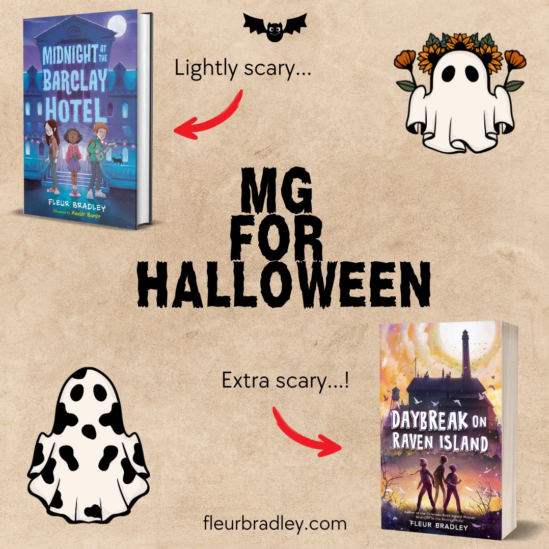 Last call before Halloween: if you're looking for a scary read for your kiddo, check out my books: #mglit #kidlit #horror #halloween #spooktober #mystery #amreading