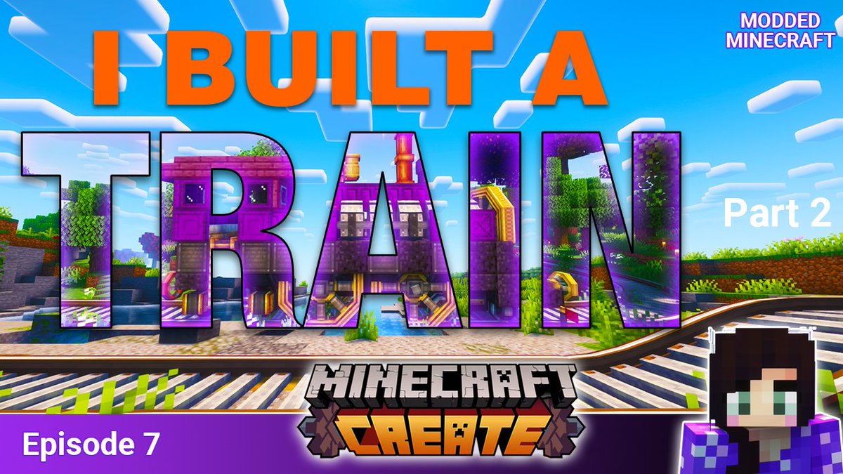 SandySparklesMC's tweet photo. I Built a #train in #Minecraft using the #CreateMod! Watch the video here: https://t.co/OIskrnAsbo https://t.co/5Jcb7k6XmB