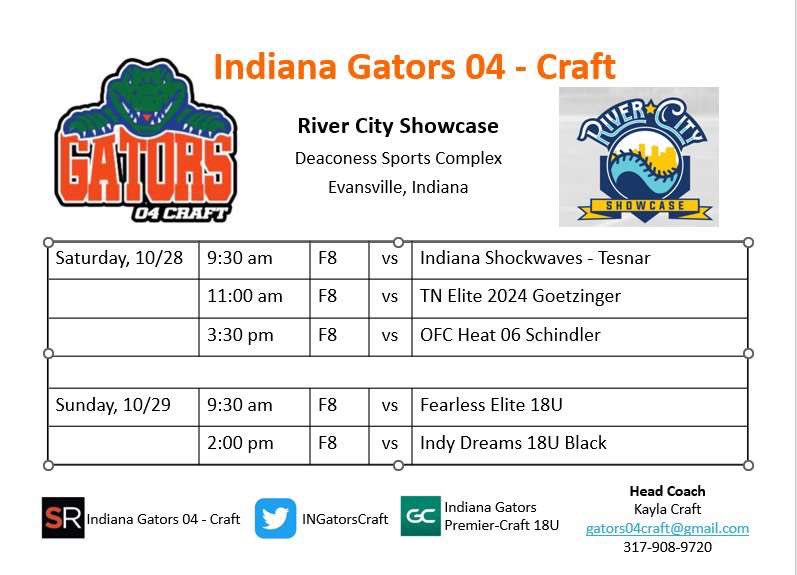 Catch us in Evansville, Indiana! 🥎 <a href="/INGatorsCraft/">INGatorsCraft</a>