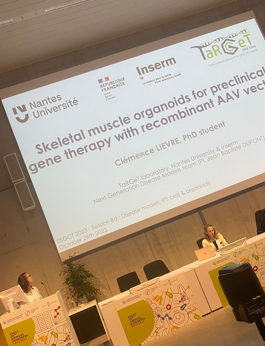 Big step! Today, <a href="/ClemenceLievre/">clemence lievre</a>, PhD student in the team, presented her data at the <a href="/ESGCT/">ESGCT</a> annual meeting 🤩
First oral presentation in an international congress for our <a href="/Inserm/">Inserm</a> #AtipAvenir team.
#ESGCT2023
#ProudPI 😊