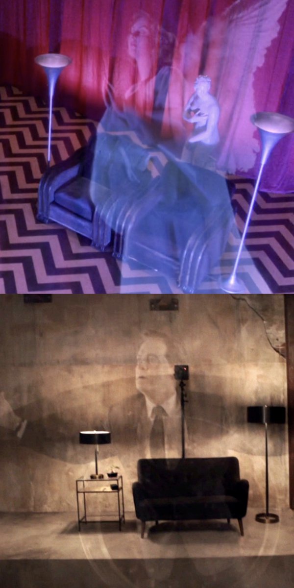 When the Glass Box Room is visited by Cooper in P2, we get a shot of the reflection of his floating...