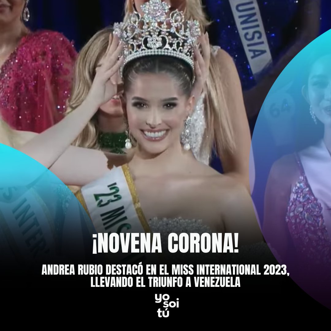 🇻🇪👑 ¡Andrea Rubio, orgullosa representante de Venezuela, se coronó como Miss International 2023 en una glamorosa gala en Tokio, Japón! Con esta victoria, Venezuela suma su novena corona en el mundo de la belleza ¡Felicidades! 🌟💃

#MissInternational #Venezuela #ReinaDeBelleza
