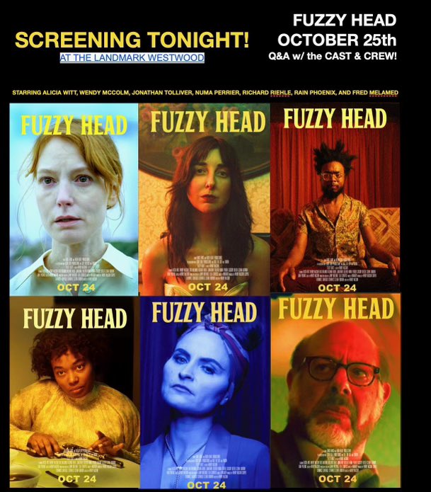FUZZYHEAD is here and avail to buy/rent on @appletv thank you @sagaftra for permissions to promote this film from director Wendy McColm starring @aliciawitty who I had the honor to play opposite in this spiraling surrealistic thriller. 🧡🤎