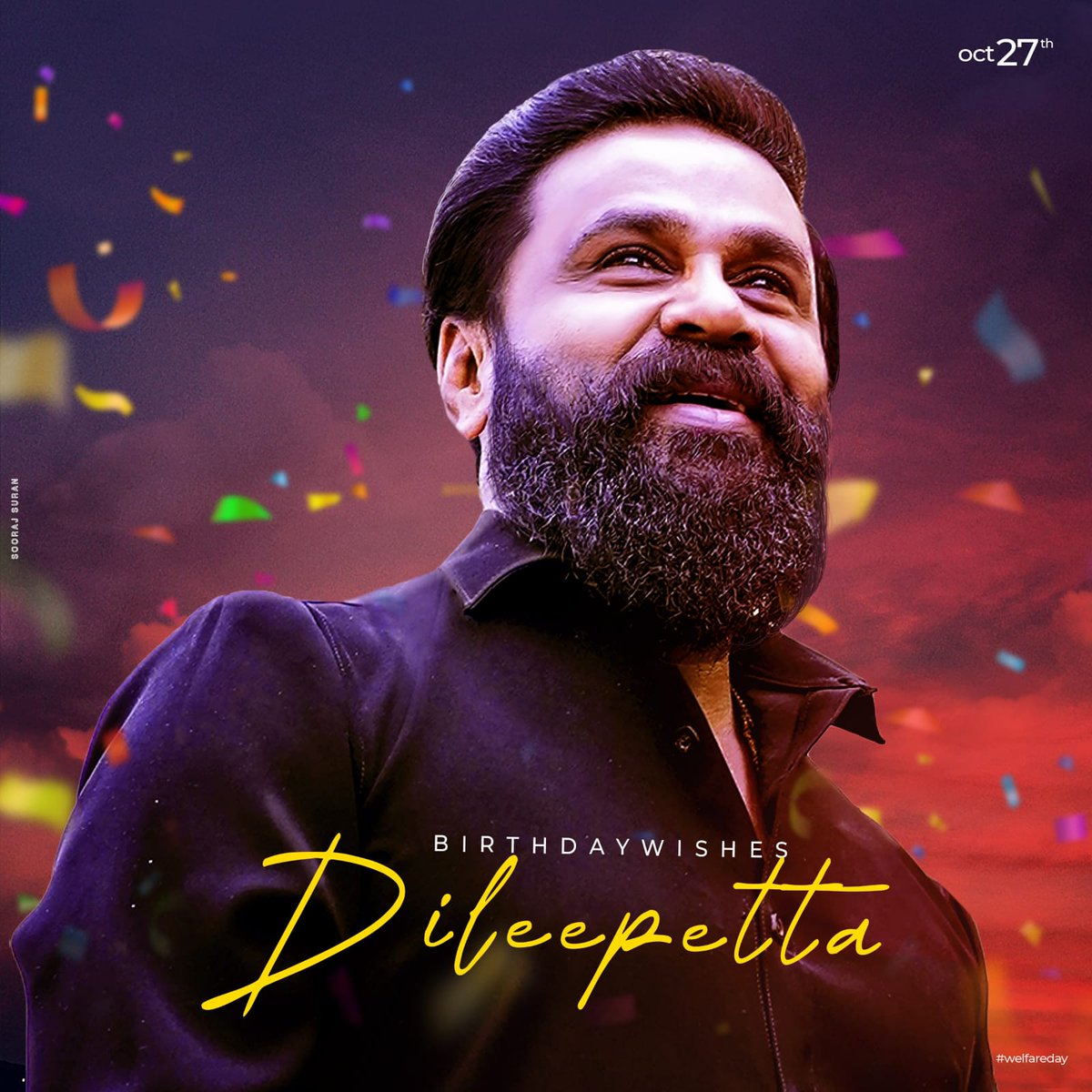 DileepLivepromo's tweet photo. ```Get ready for exciting updates &amp; massive Announcements``` ✌️ _October 27 😍_ 

 *Advance Happy Birthday Dileepettan  ❤️* 

#DDay #Dileep #happybirthday #dileepettan #bandra  #thankamani  #D149 #d150  #d151  #parakkumpappan https://t.co/74oOa6Z2nw