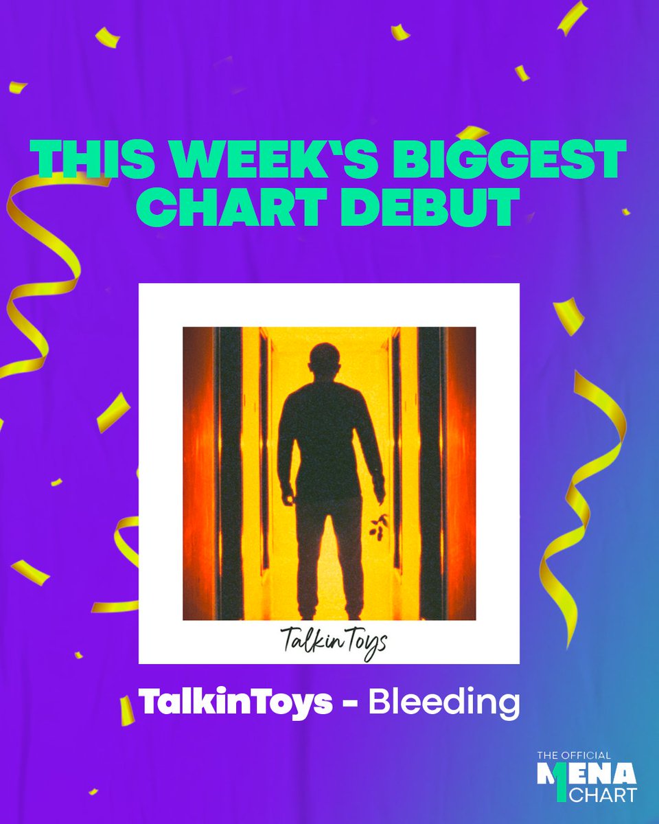 This week’s biggest chart entry.

A great debut for 'Bleeding' by @TalkinToys_ as they secure the number one spot on The Official MENA and KSA charts.

Visit our link and check it out now

#TheOfficialMenaChart #HighestNewEntry #Top10 #WeeklyChart #TalkinToys #Bleeding