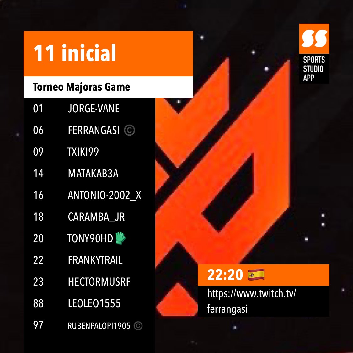 🟠 HOY JUGAMOS 🟠

Hoy tenemos la vuelta de cuartos, donde ayer en el partido de ida lo dejamos bastante encarrilado para llevarnos el pase a semifinales donde se jugará a continuación de cuartos. 

También hoy se jugaría la posible final.

22:20vs <a href="/OvejasNegrasCf/">Ovejas Negras CF</a>

#VamosLyokFox