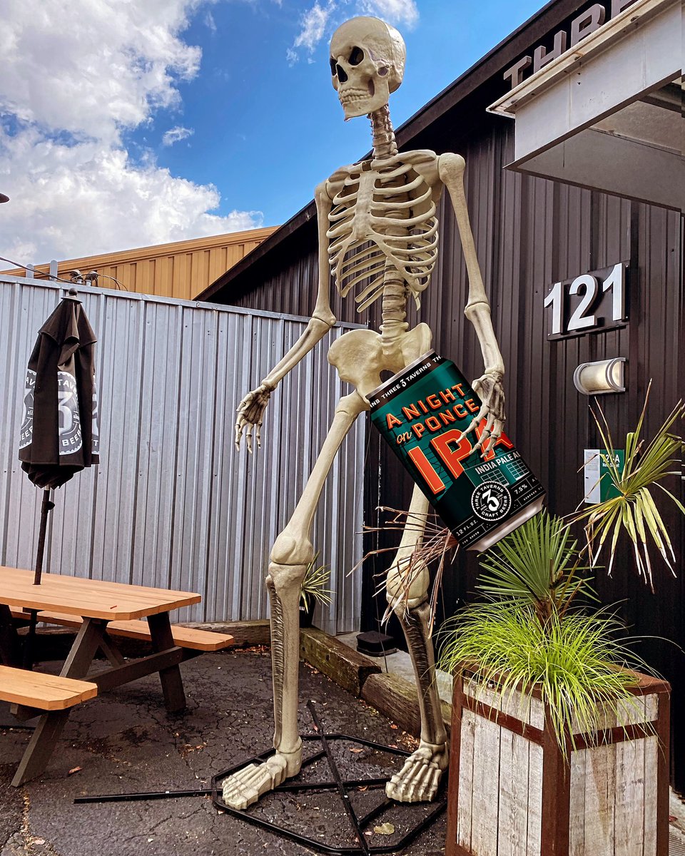 It’s the season of ghosts and goblins and Mr. Bones is ready to welcome you to The Parlour with his favorite beer in hand, which he continues to call A ‘Nightmare’ On Ponce. No one at the brewery seems willing to correct him.
