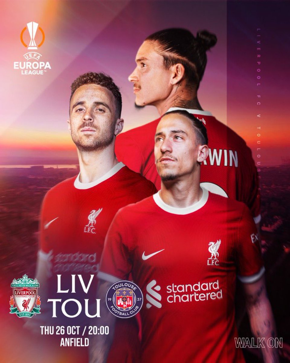 BasqueReds1's tweet photo. Vuelve la acción en la  @EuropaLeague con la visita del @ToulouseFC 👊

#WalkOn | #LIVTFC https://t.co/XbUkGPZ7ho