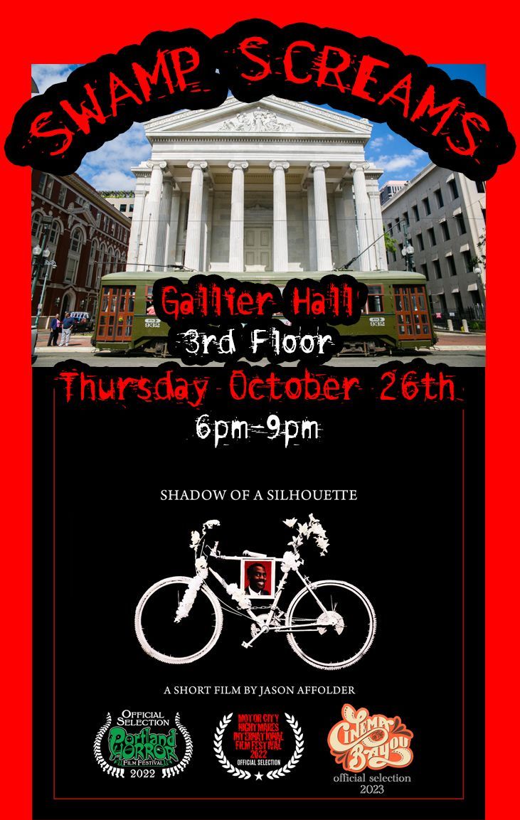 NOVAC: NOLA & BR (@novacvideo) on Twitter photo TONIGHT, Th., 10.26 from 6-9 PM! Please join us and <a href="/filmneworleans/">Film New Orleans</a> for SWAMP SCREAMS: A Night of Short Horror Films from Louisiana Filmmakers at Gallier Hall. Afterwards, there will be food and drinks!
RSVP for your free ticket here: buff.ly/3FxvzLR #film TONIGHT, Th., 10.26 from 6-9 PM! Please join us and <a href="/filmneworleans/">Film New Orleans</a> for SWAMP SCREAMS: A Night of Short Horror Films from Louisiana Filmmakers at Gallier Hall. Afterwards, there will be food and drinks!
RSVP for your free ticket here: buff.ly/3FxvzLR #film