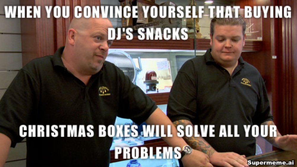 Deck the halls and fill your pantry! DJ's Snacks Christmas boxes from $50. Don't miss out! #DeckTheHalls #HolidayEats #SweetSurprises #DJsSnacks #ChristmasBox