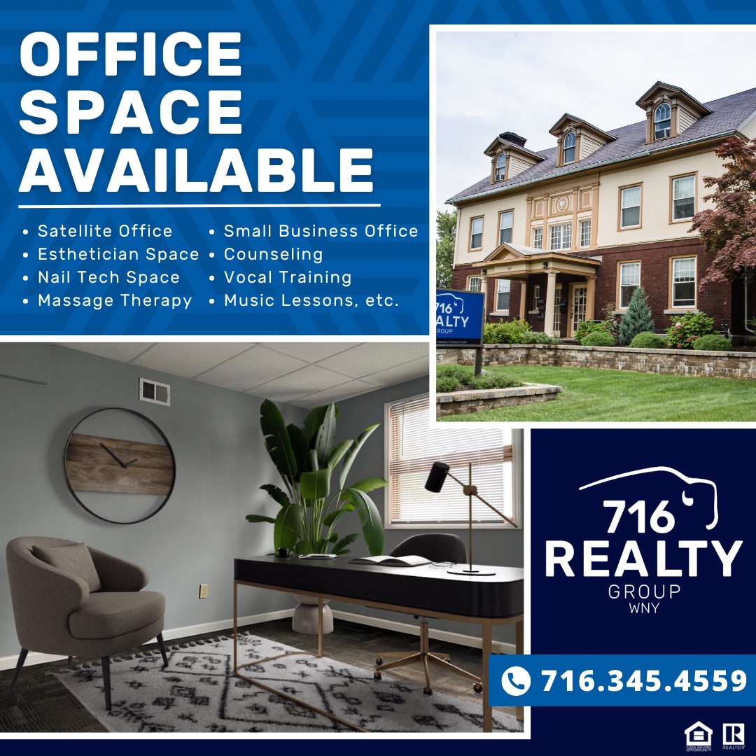 Discover the perfect canvas for your business located in Tonawanda, NY – a versatile office room for lease. Your future workspace awaits, ready to adapt to your unique needs. Inquire today!

#716RealtyGroupWNY #RealEstate #Realtor #ForLease #TonawandaNY #OfficeSpace #Available