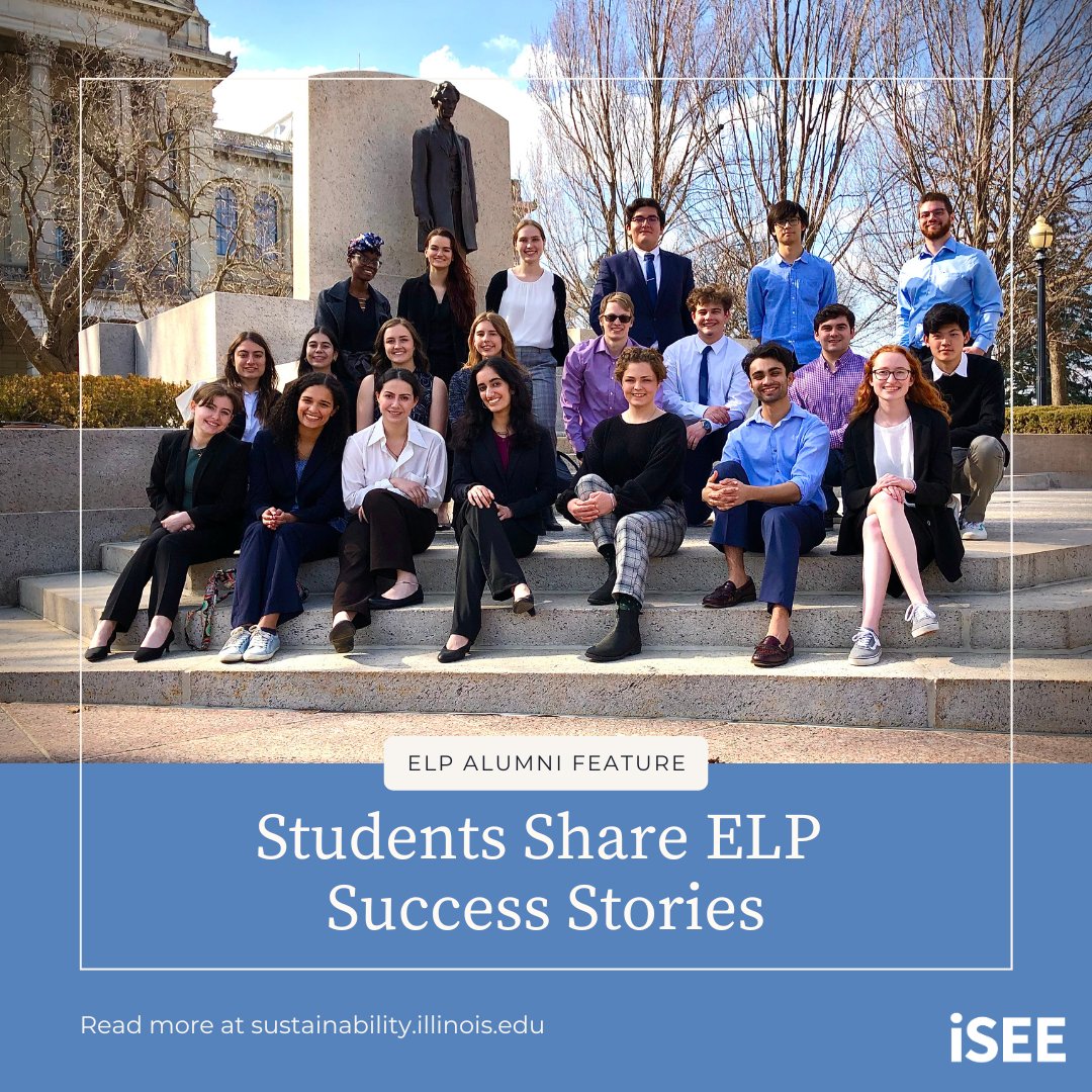 iSEE at U of I (@sustainillinois) on Twitter photo Just 2 years after iSEE launched the Environmental Leadership Program, ELP students have contributed to state & local efforts to curb harmful waste, landed top internships in state government and won national recognition for their public service! 🏛️ 1/2
➡️ sustainability.illinois.edu/elp-success-st… Just 2 years after iSEE launched the Environmental Leadership Program, ELP students have contributed to state & local efforts to curb harmful waste, landed top internships in state government and won national recognition for their public service! 🏛️ 1/2
➡️ sustainability.illinois.edu/elp-success-st…