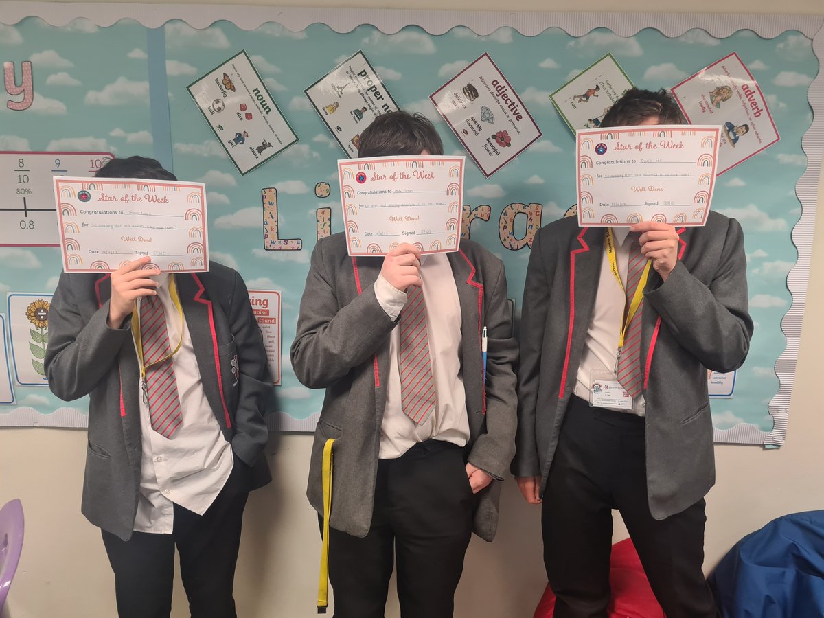 Our stars of the week ✨️ A huge well done to Alex, Dan and Josh. You have all worked incredibly hard this week. We are proud of you all 😊