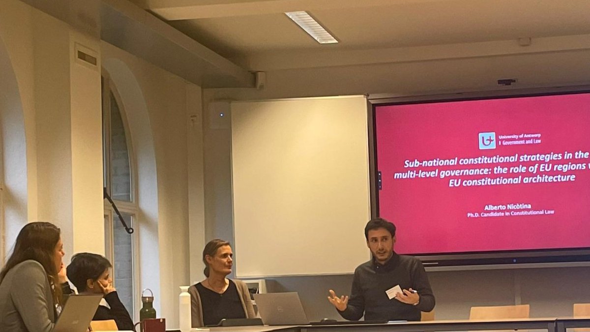 Very happy to have presented (part of) my research today at the inaugural conference of the <a href="/ICON_S_Benelux/">ICON•S BENELUX</a>. My presentation focused on the role of regions within the EU constitutional architecture - thanks to the organisers <a href="/FrancoPeirone/">Franco Peirone</a> @M_Eliantonio <a href="/ESlautsky/">Emmanuel Slautsky</a>