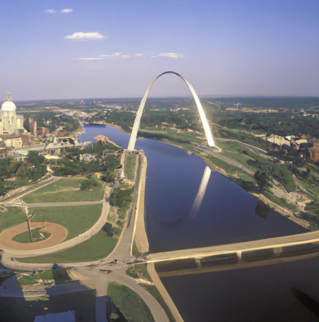 What if…and just hear me out here….we swing one of the Arch legs over the Mississippi River and become the Gateway to the North. What do you think <a href="/GatewayArchSTL/">Gateway Arch</a>
