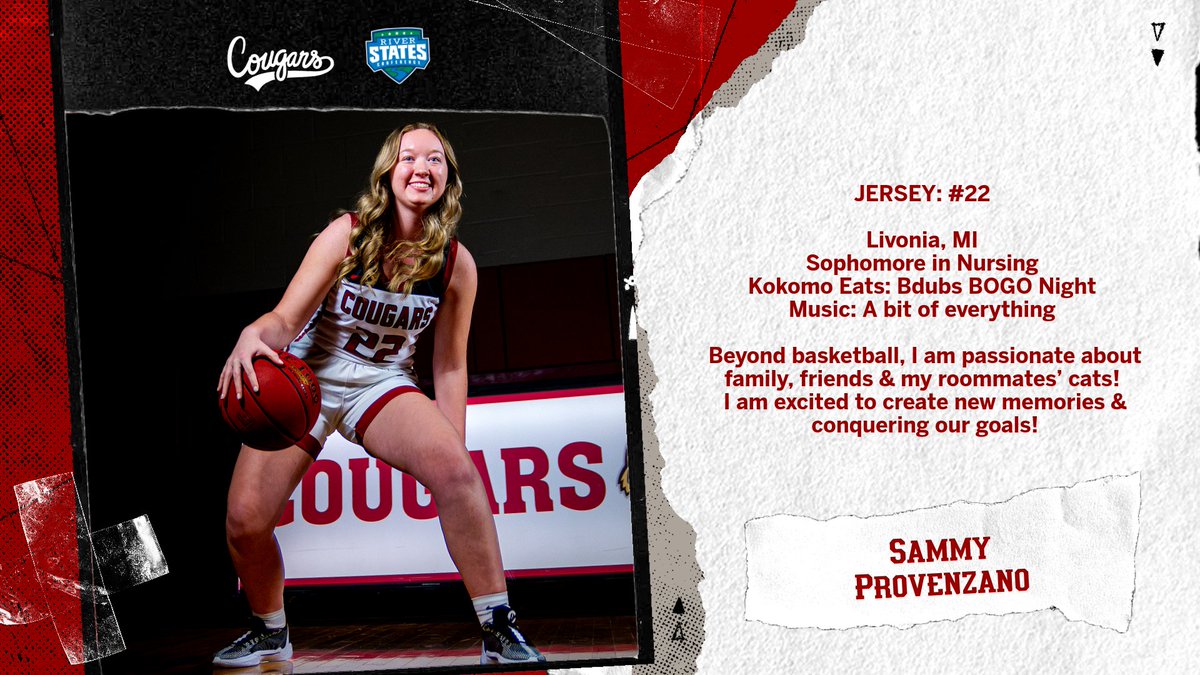 IUKWBB's tweet photo. PLAYER SPOTLIGHT: Welcome Sammy Provenzano back to our team for her second year. Let's roll Sammy!! @sprovenzano2022 #CougarCountry https://t.co/XpFkrMsu0g