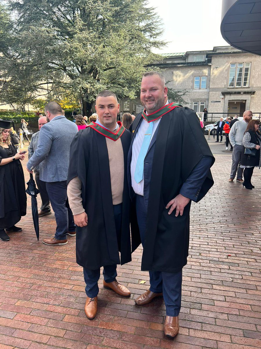 Congrats to @cathalk05 & #Stephen part of the Tallaght station crew on graduating with a BSc from @UCC & @NationalAmbula1 Many @AmbulanceNAS staff from around the area & country celebrating the end of a long educational achievement @AdamMatthews92