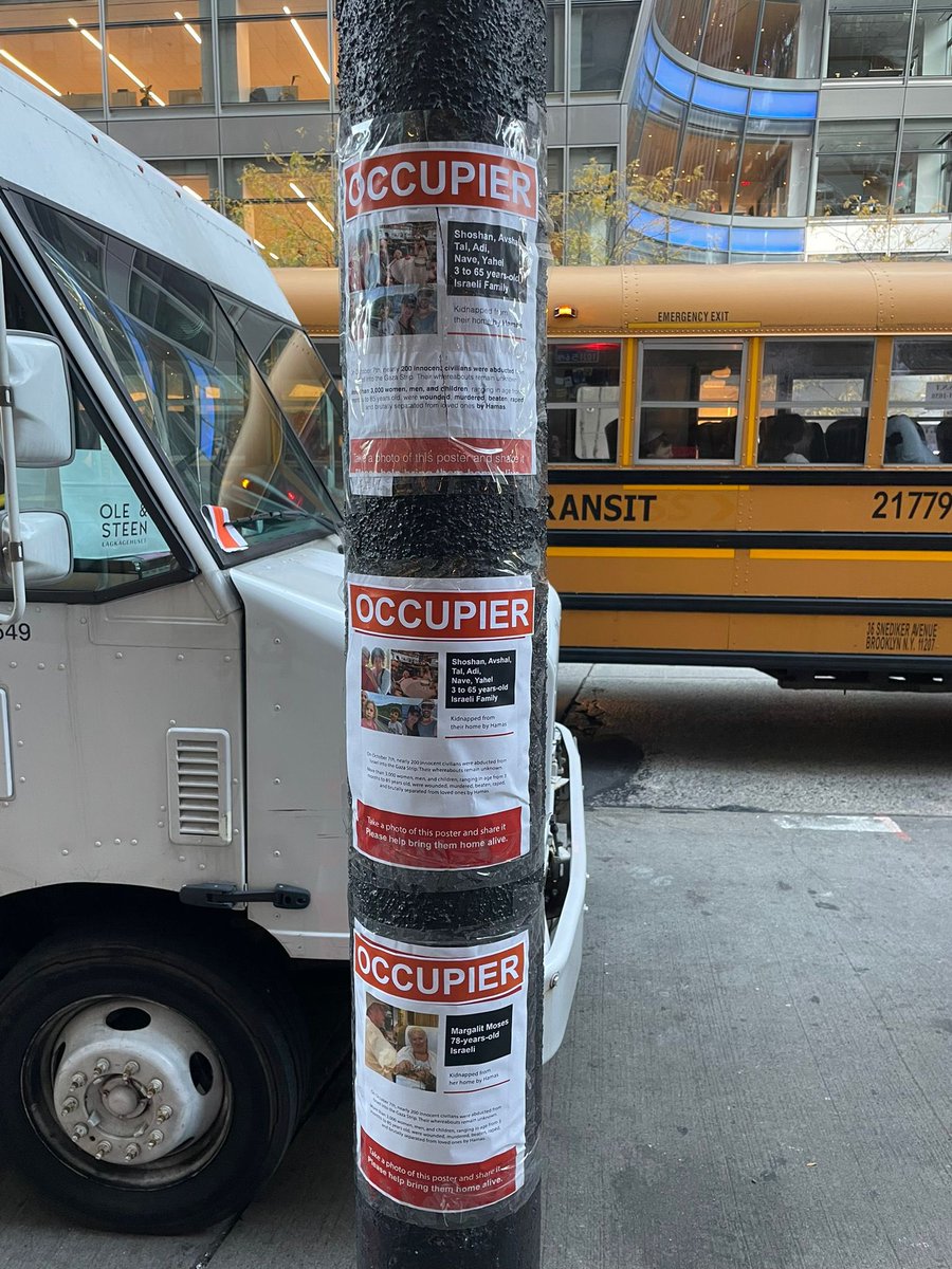 The true face of the Palestinian activist movement is being exposed. Anti-Israel activists took flyers of kidnapped Israeli civilians and children and replaced “kidnapped” with “occupiers” Blind hatred